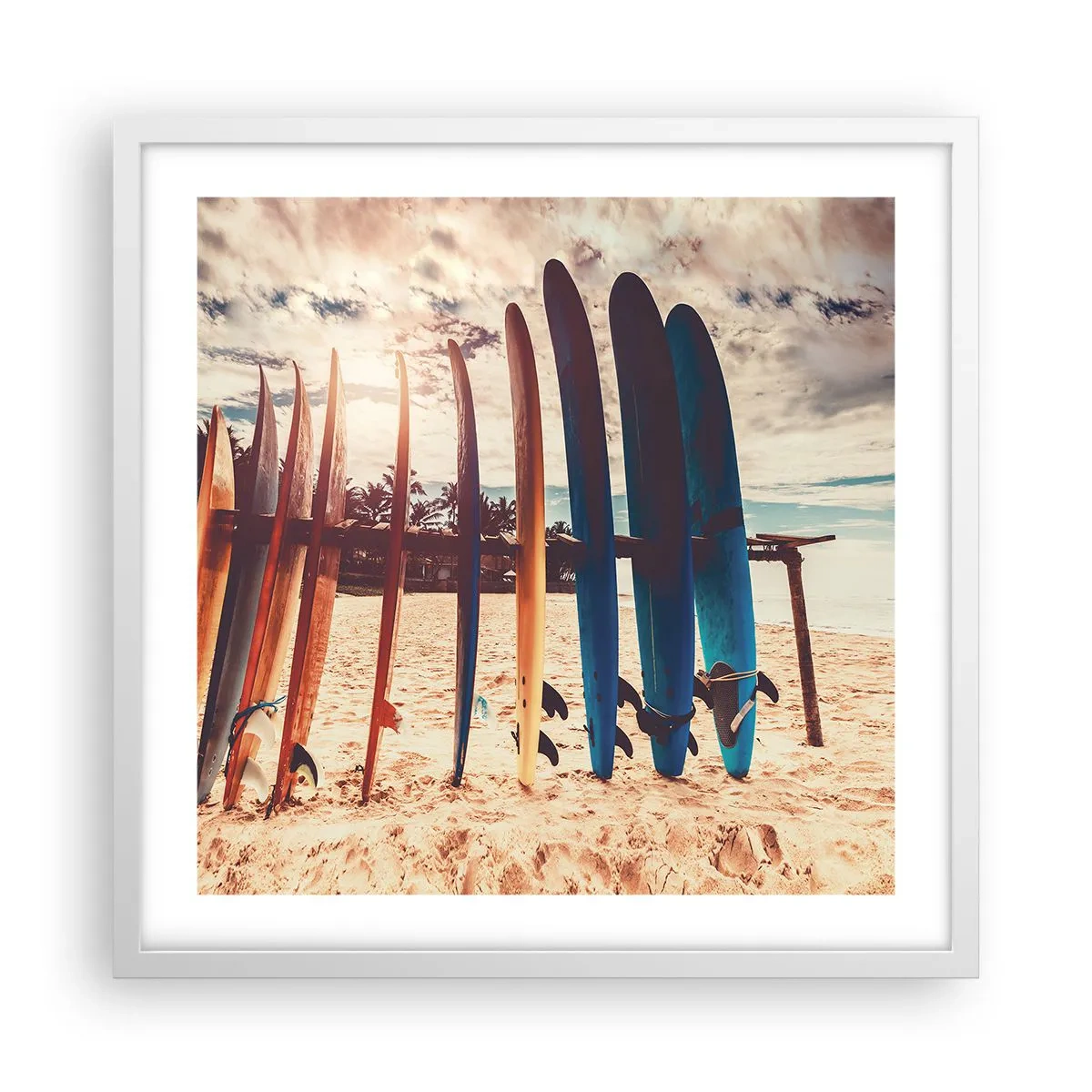 Póster en marco blanco - Buenas noches, hasta mañana - 50x50 cm