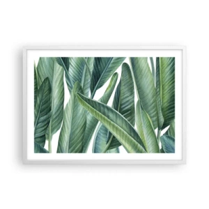 Póster en marco blanco - Vegetación en estado puro - 70x50 cm