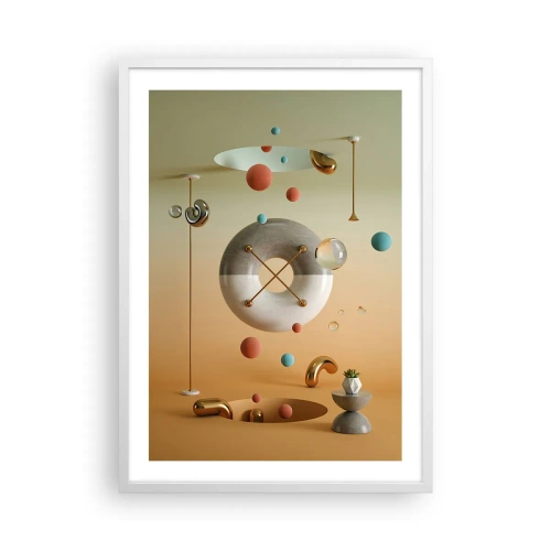 Póster en marco blanco - Todo puede suceder - 50x70 cm