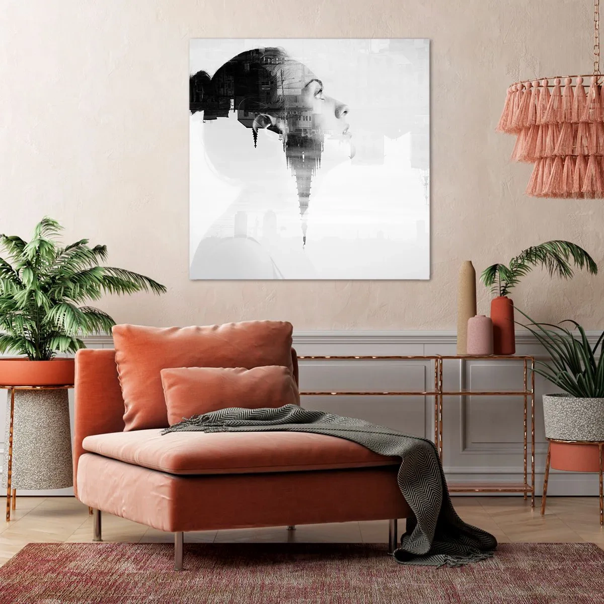 Cuadro sobre lienzo - Impresión de Imagen - A ambos lados del cristal - 70x70 cm