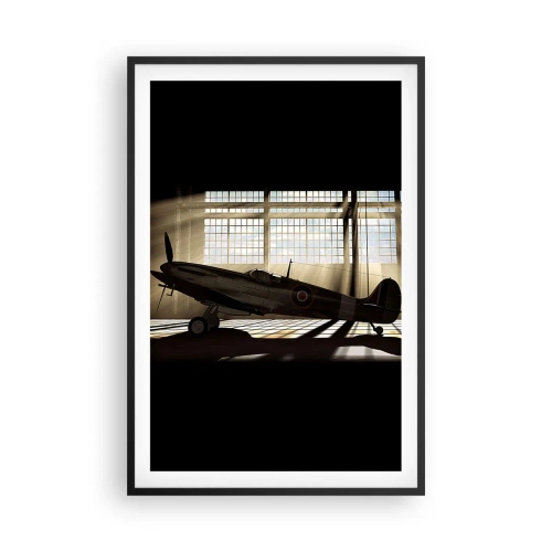 Póster en marco negro - El descanso del guerrero - 61x91 cm