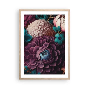 Póster en marco roble claro - Naturaleza en abundancia - 50x70 cm