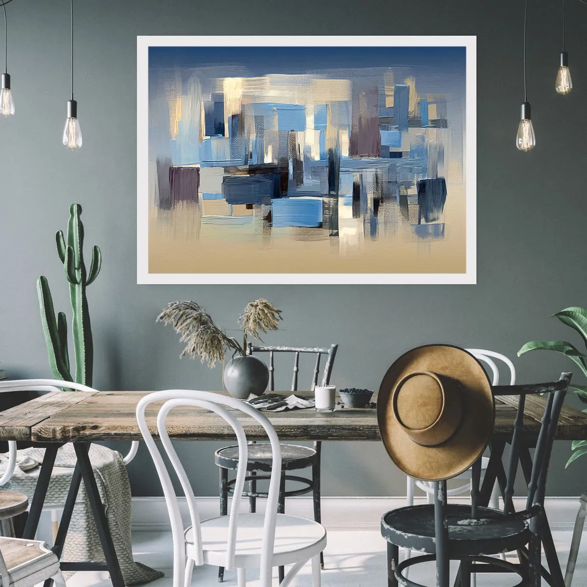 Póster - Construcción azul - 91x61 cm