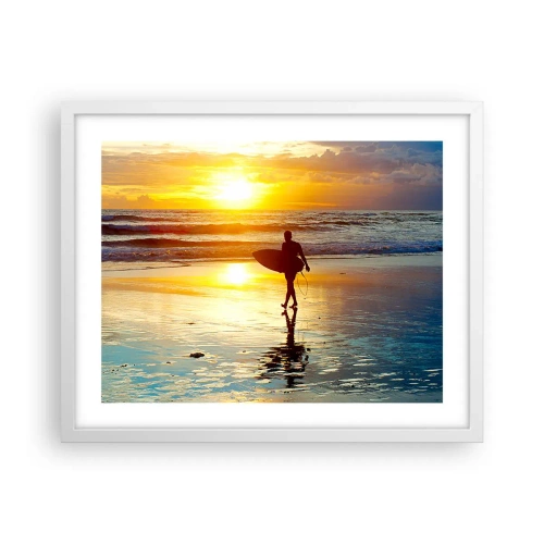 Póster en marco blanco - El regreso del guerrero - 50x40 cm