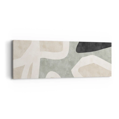 Cuadro sobre lienzo - Impresión de Imagen - Composición con un toque negro - 90x30 cm