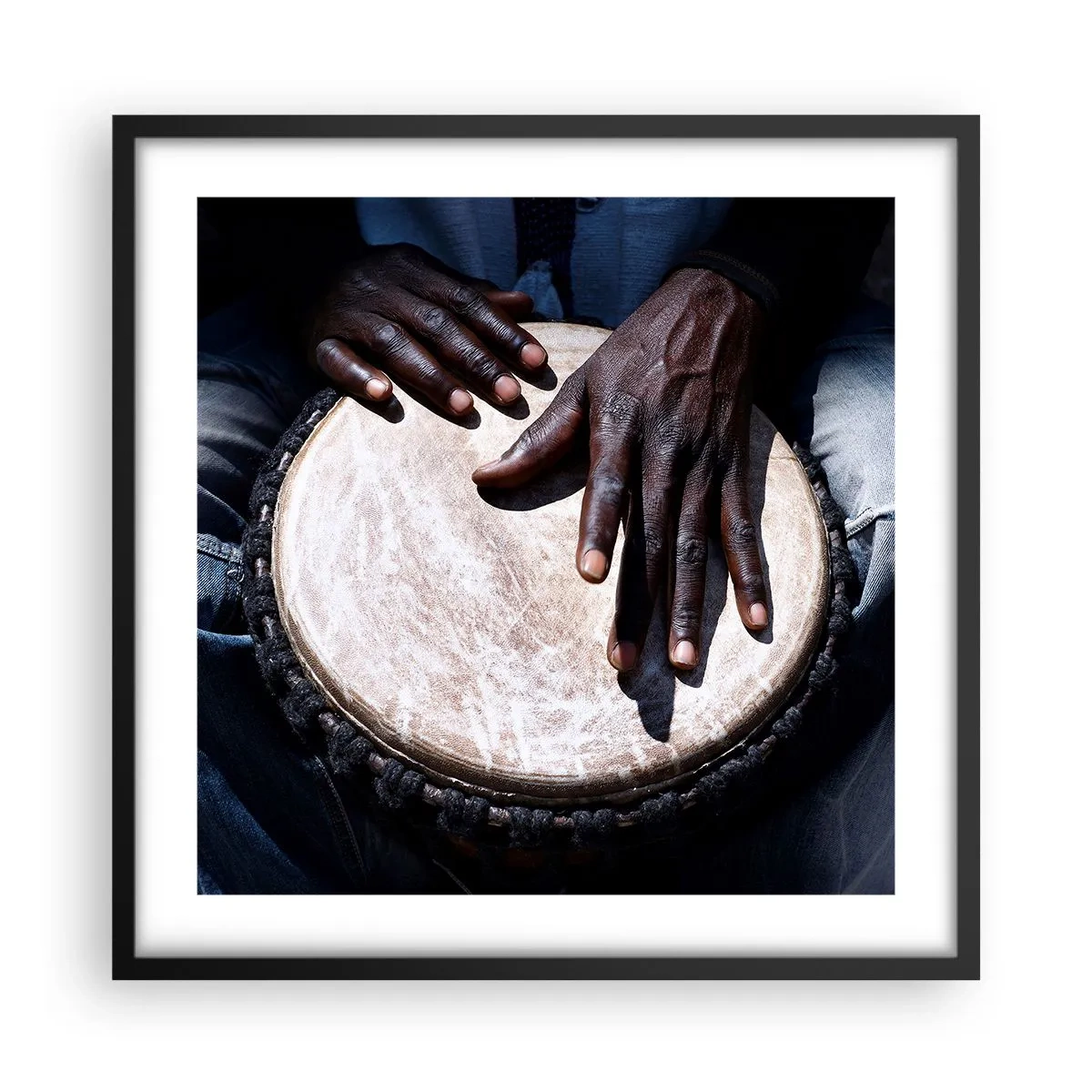 Póster en marco negro - Vive a tu ritmo - 50x50 cm