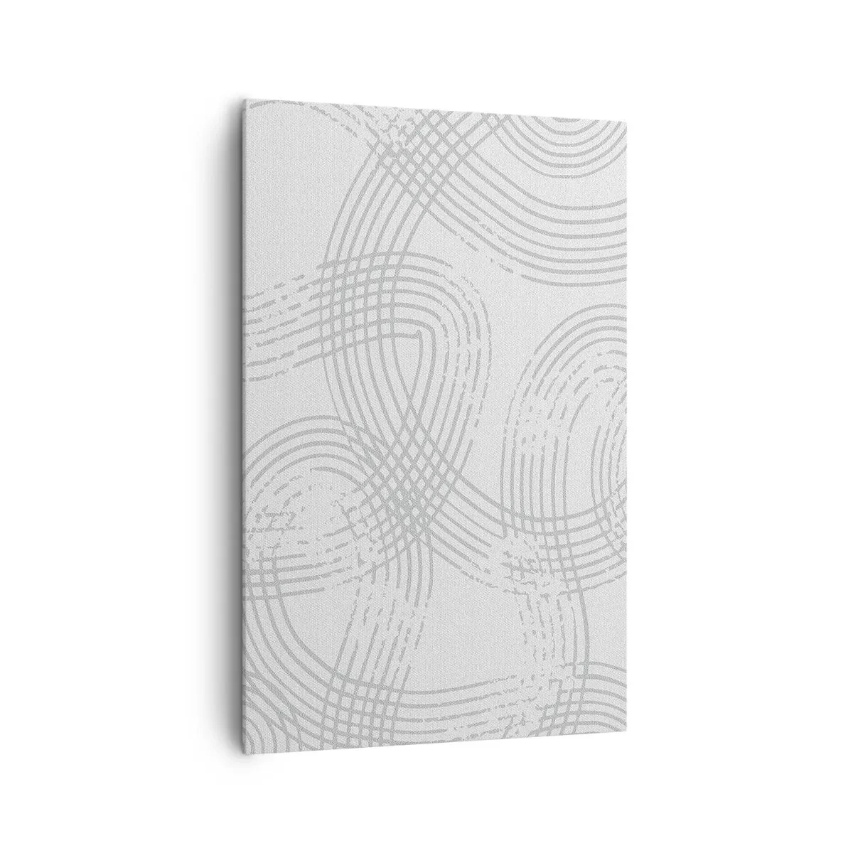 Cuadro sobre lienzo - Impresión de Imagen - Un patrón sutil con líneas entrelazadas en tonos claros. - 80x120cm - No hay camino recto - Decoración de pared moderna para salón y dormitorio ARTTOR