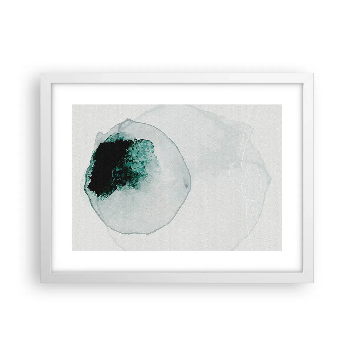 Póster en marco blanco - En una gota de agua - 40x30 cm