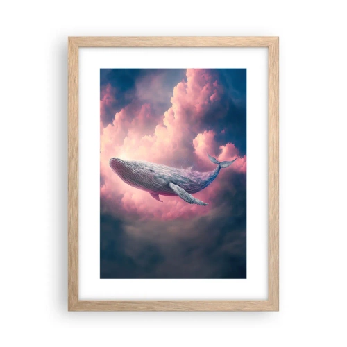 Póster en marco roble claro - La reina de los mares asciende - 30x40 cm