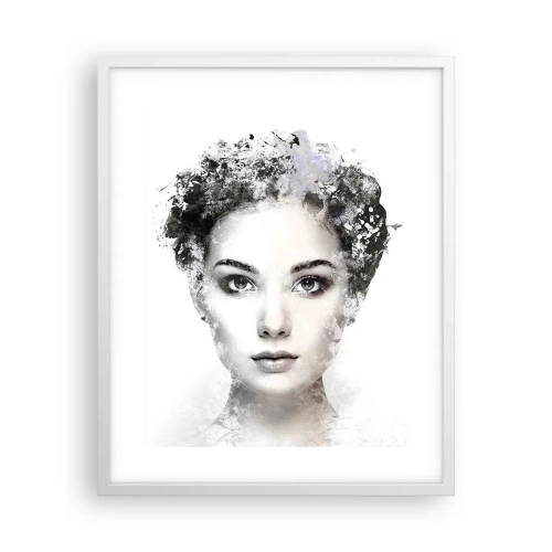 Póster en marco blanco - Un retrato extremadamente elegante - 40x50 cm