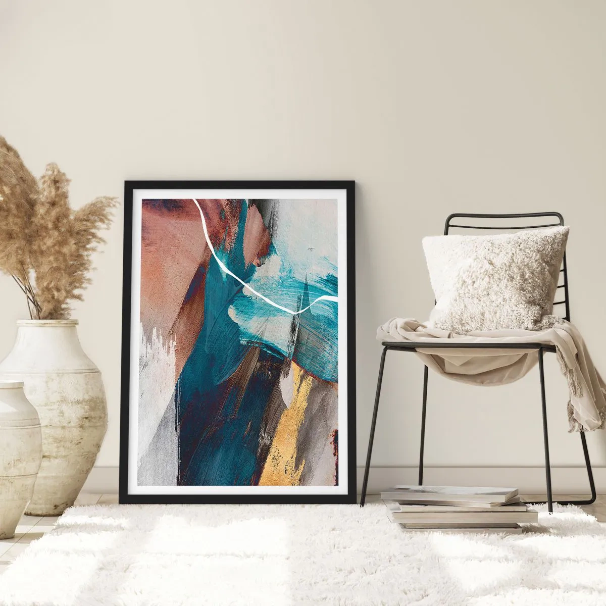 Póster en marco negro - Con estilo y energía - 61x91 cm