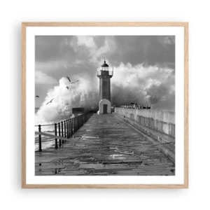 Póster en marco roble claro - Audaz - 60x60 cm