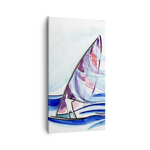 Cuadro sobre lienzo - Impresión de Imagen - Con el viento al ritmo de las olas - 55x100 cm