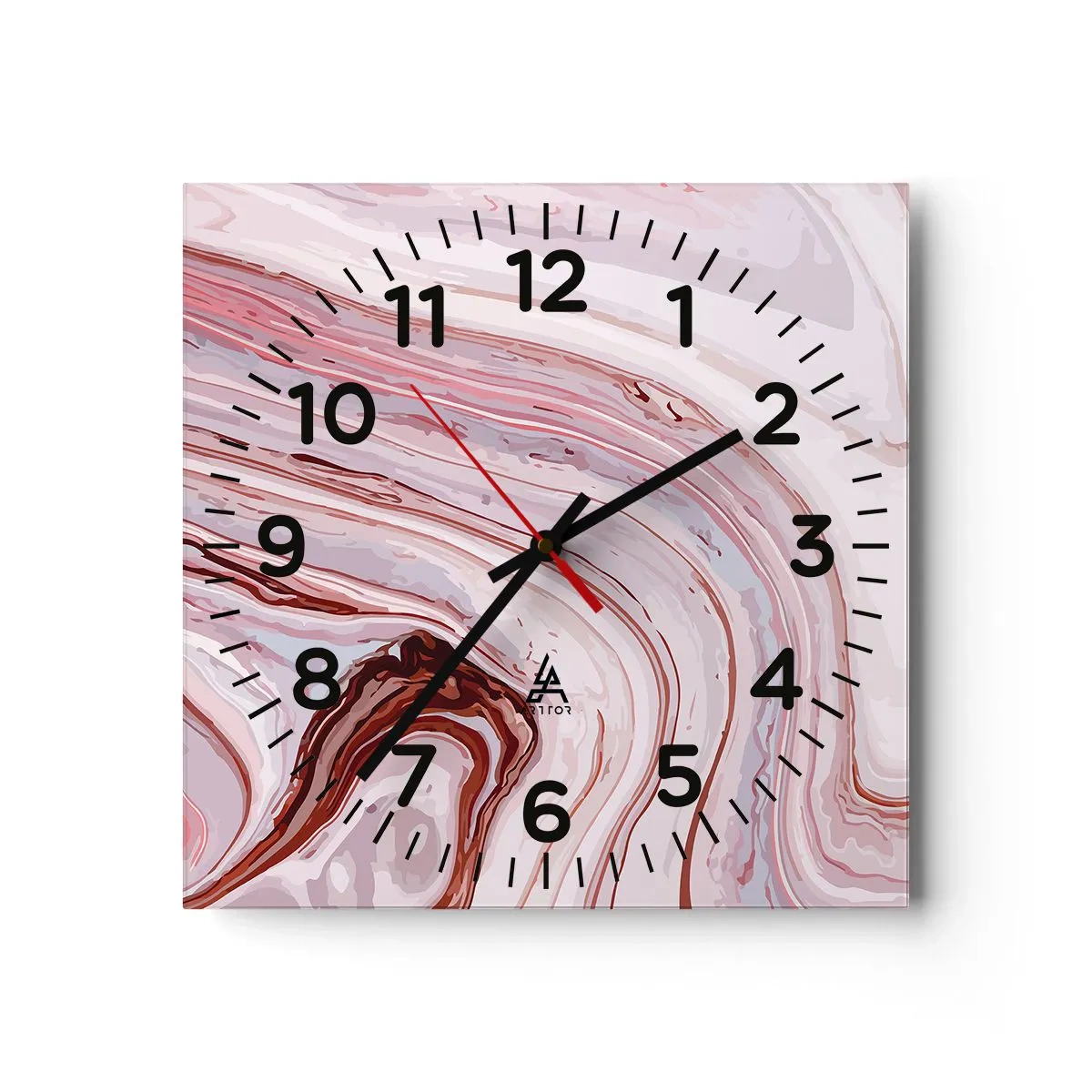 Reloj de pared - Reloj de vidrio - Cambio de dirección - 30x30 cm