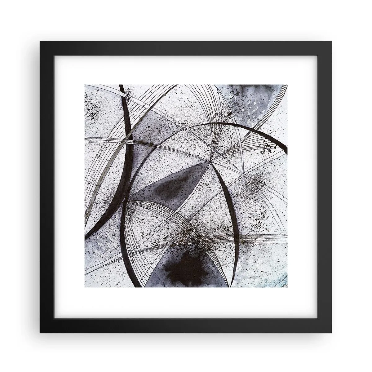 Póster en marco negro - Fantasía futurista - 30x30 cm
