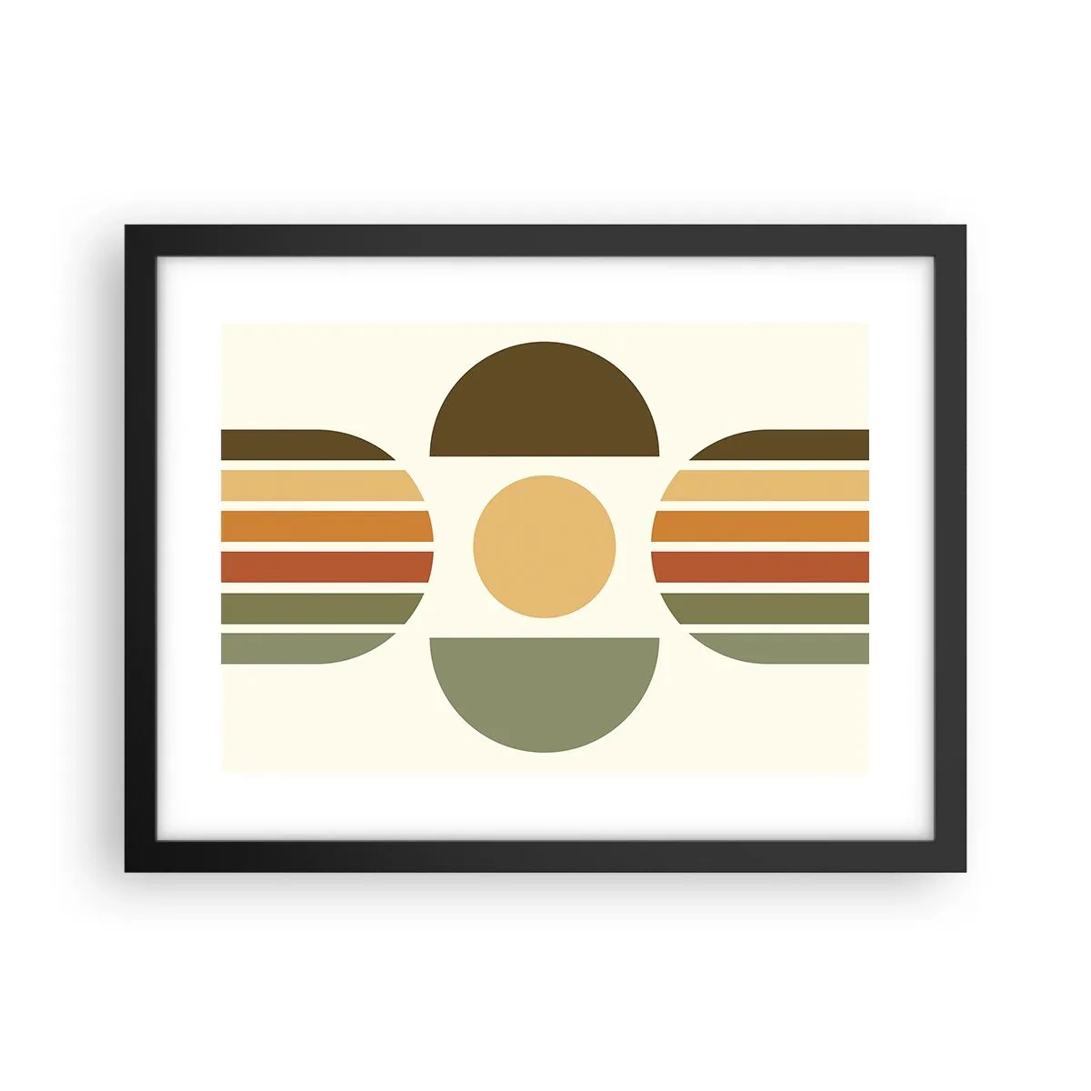 Póster en marco negro - Los tonos de la tierra - 40x30 cm