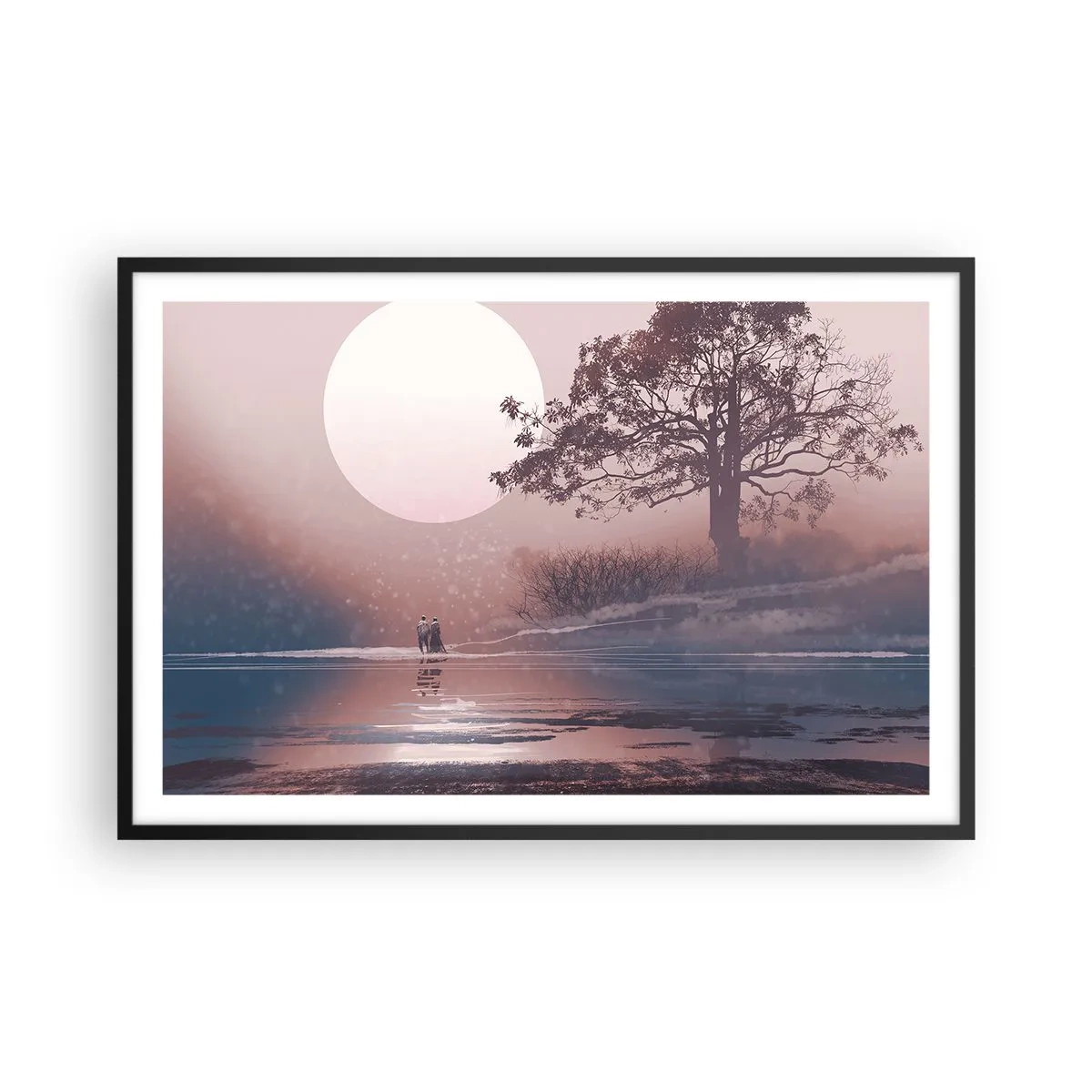 Póster en marco negro - Rarezas nocturnas - 91x61 cm