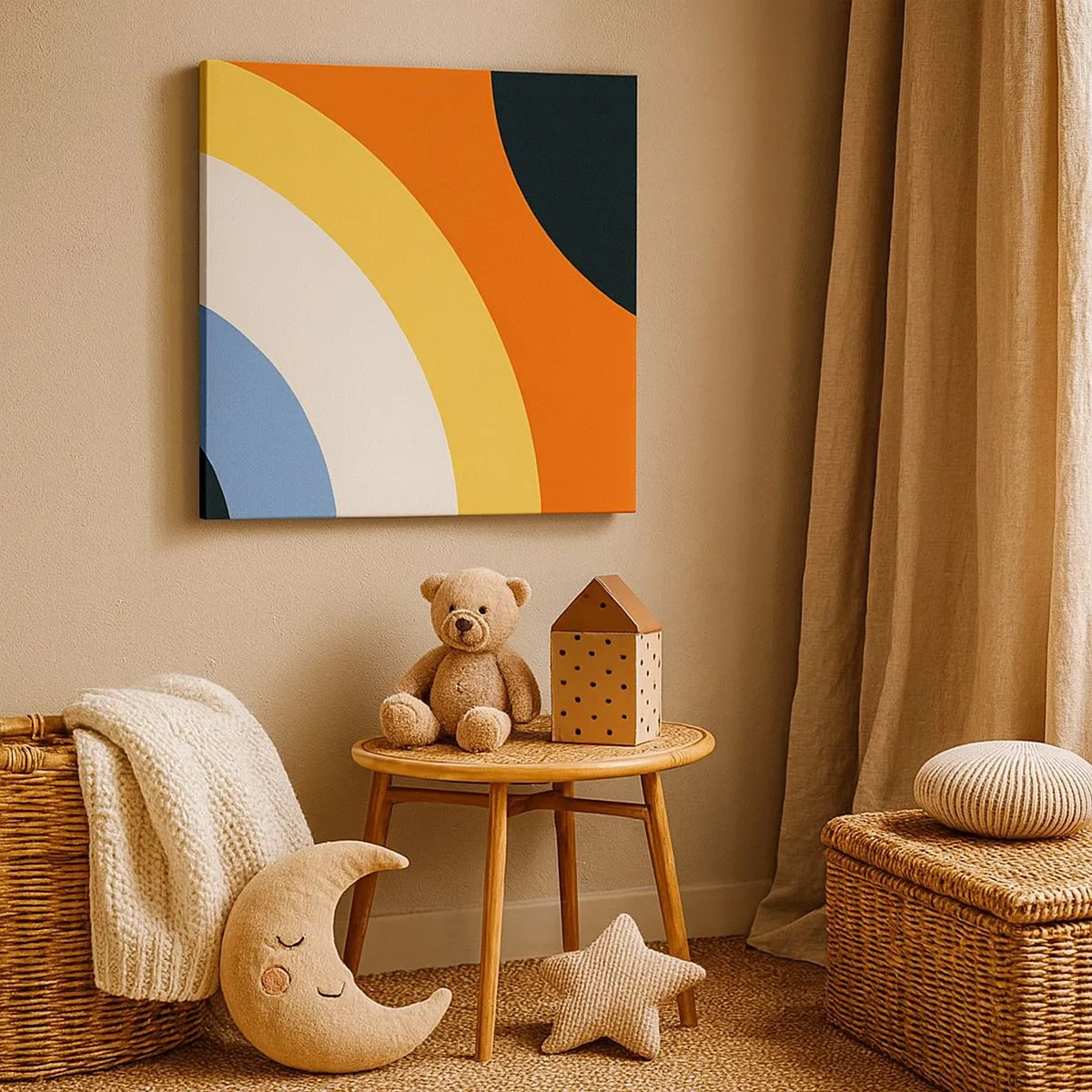 Cuadro sobre lienzo - Impresión de Imagen - Círculo sobre círculo - 30x30 cm