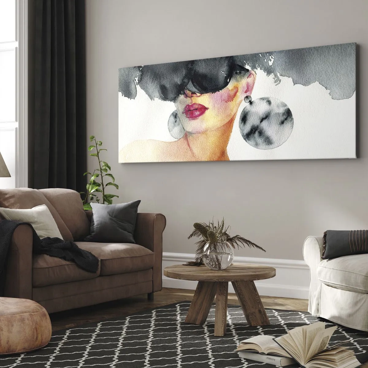 Cuadro sobre lienzo - Impresión de Imagen - El secreto de la elegancia - 100x40 cm