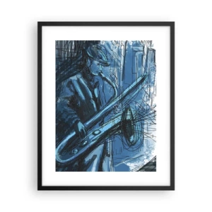 Póster en marco negro - Rapsodia urbana - 40x50 cm