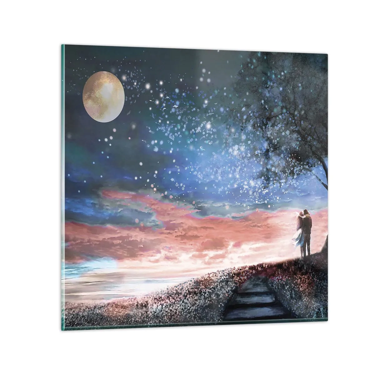 Cuadro sobre vidrio - Impresiones sobre Vidrio - Un espectáculo estelar - 70x70 cm