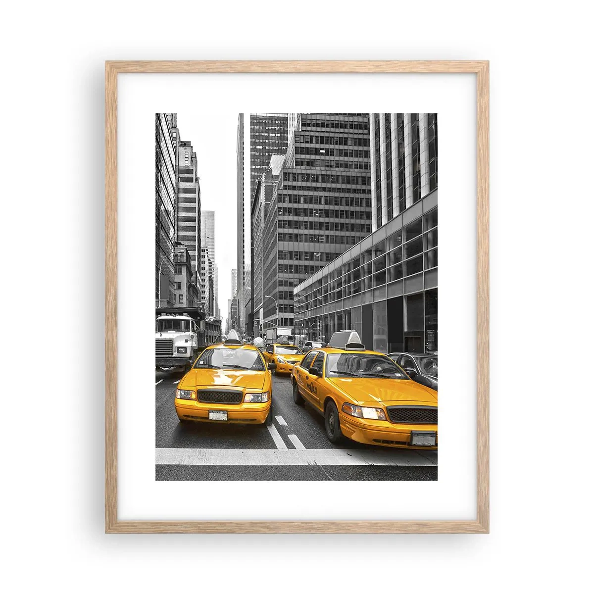 Póster en marco roble claro - Nosotros somos los que damos color a la ciudad - 40x50 cm
