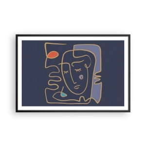 Póster en marco negro - En un maravilloso sueño - 91x61 cm