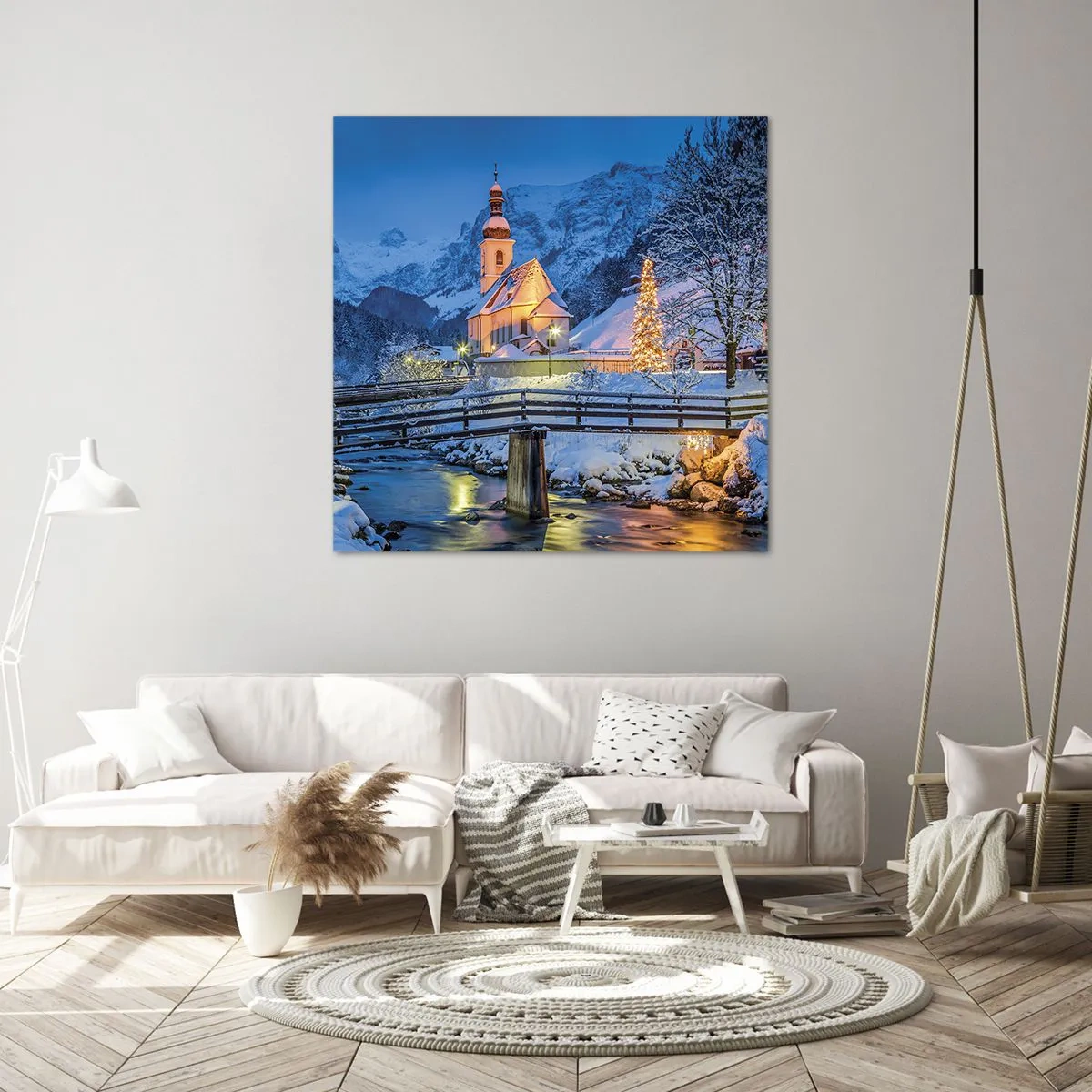 Cuadro sobre lienzo - Impresión de Imagen - El espíritu de la Navidad - 50x50 cm