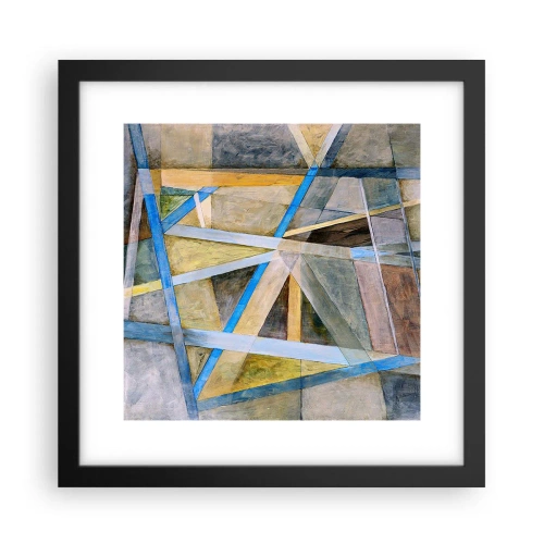 Póster en marco negro - ¿Recto o inclinado? - 30x30 cm