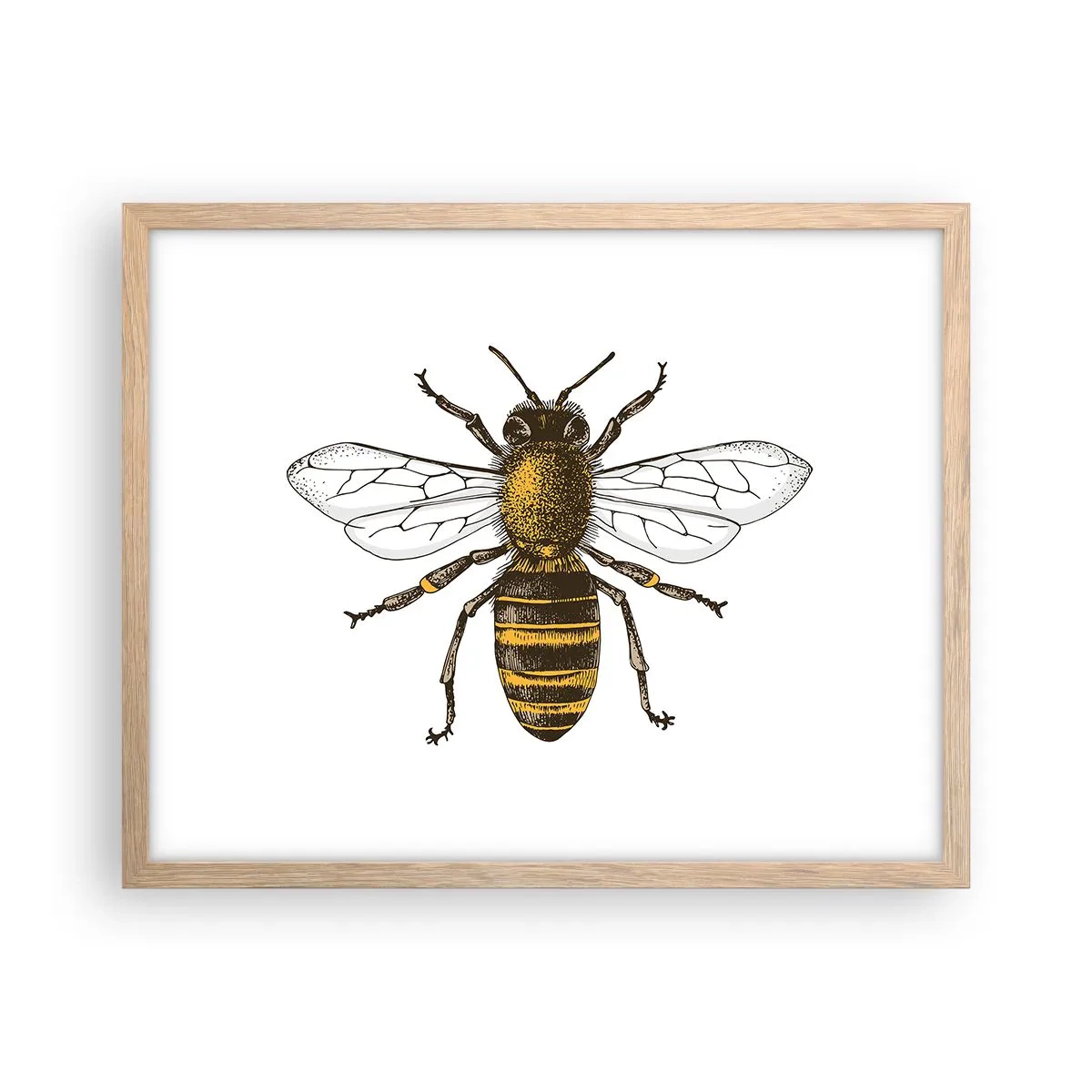 Póster en marco roble claro - Bondad natural - 50x40 cm