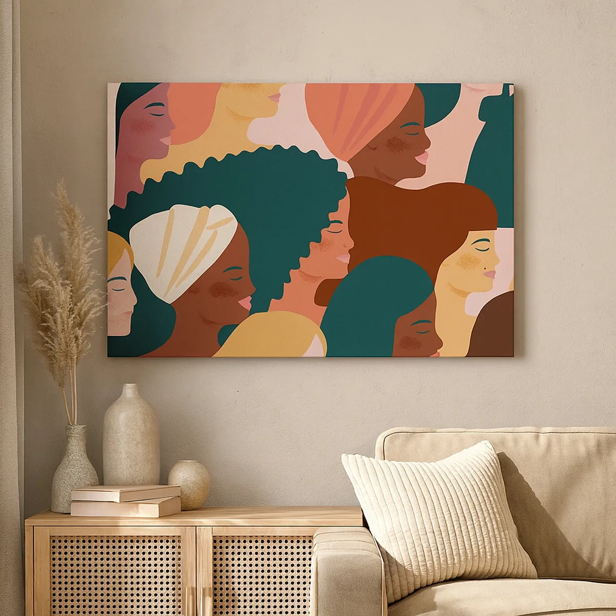 Cuadro sobre lienzo - Impresión de Imagen - La feminidad - 30x30 cm