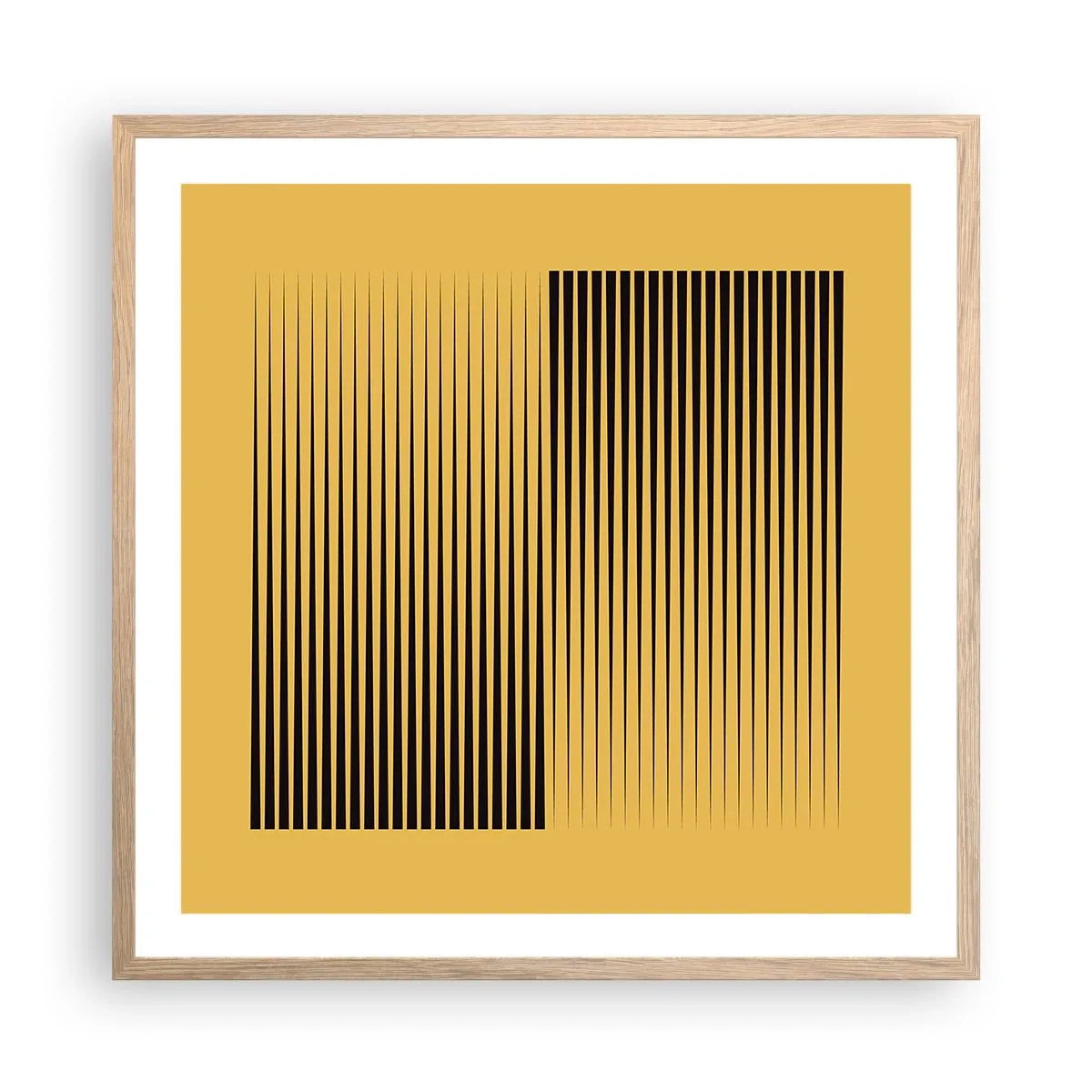 Póster en marco roble claro - Cuadrado de opuestos - 60x60 cm