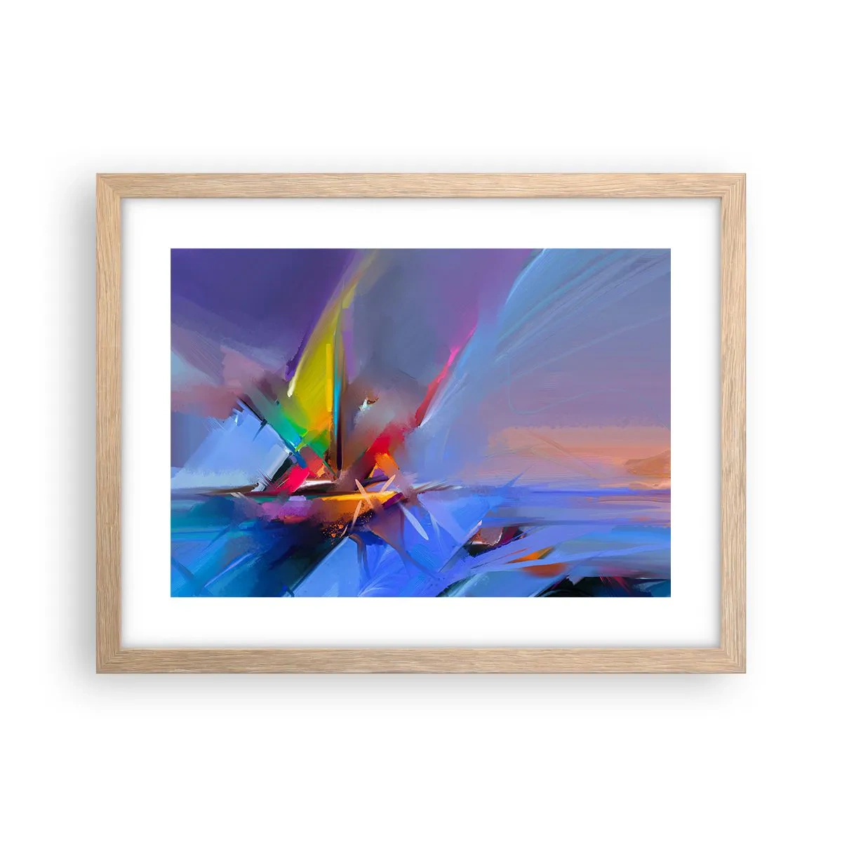 Póster en marco roble claro - Como un pájaro - 40x30 cm