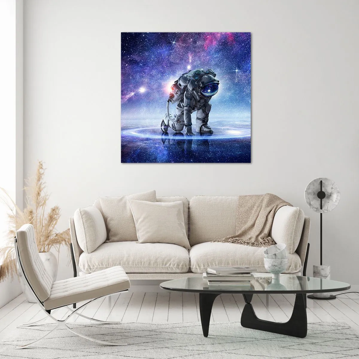 Cuadro sobre vidrio - Impresiones sobre Vidrio - Cielo estrellado sobre mí - 70x70 cm