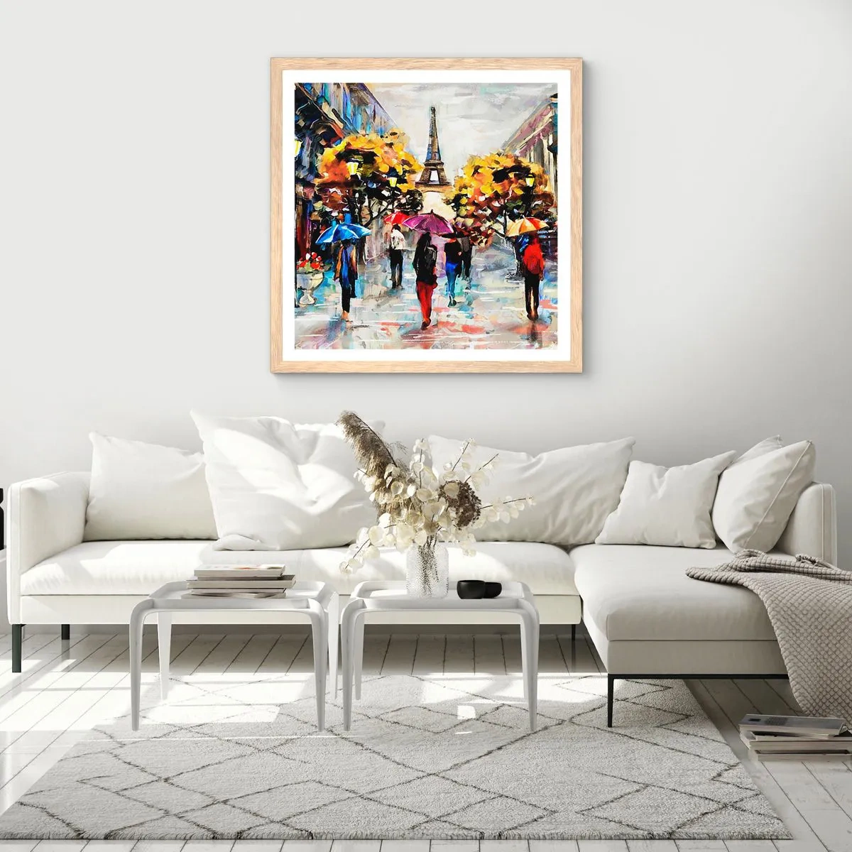 Póster en marco roble claro - Especialmente hermoso en otoño - 40x40 cm