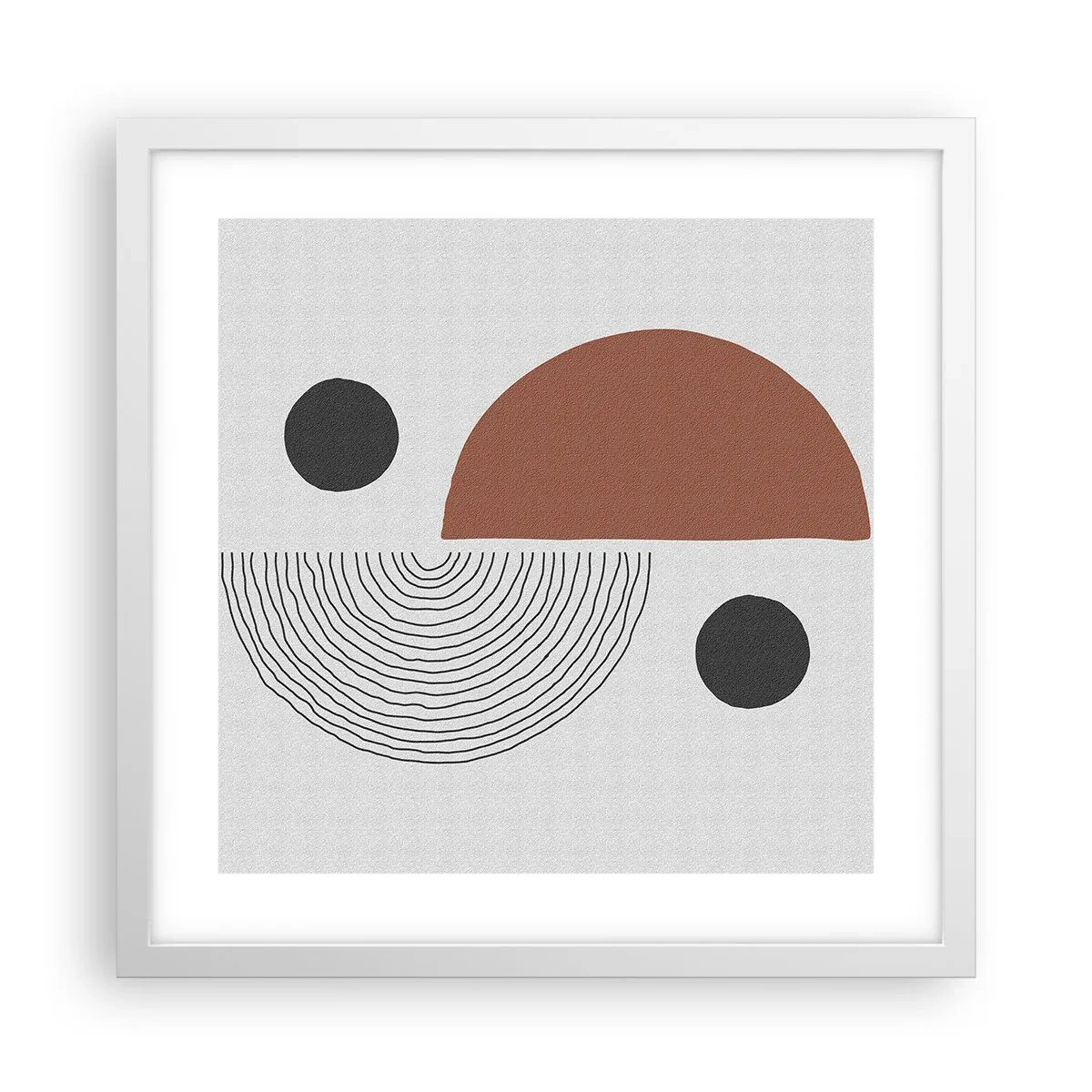 Póster en marco blanco - La perfección del círculo - 40x40 cm