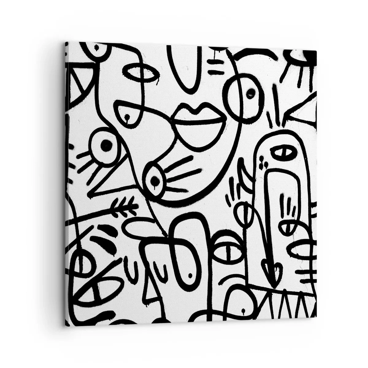 Cuadro sobre lienzo - Impresión de Imagen - Rostros y espejismos - 50x50 cm