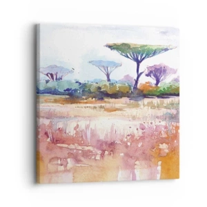 Cuadro sobre lienzo - Impresión de Imagen - Colores de la sabana - 30x30 cm