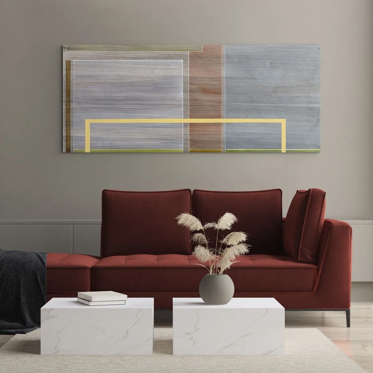 Cuadro sobre vidrio - Impresiones sobre Vidrio - Recto y tranquilo - 100x40 cm