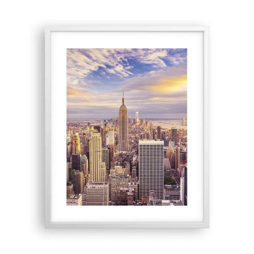 Póster en marco blanco - Alcanzar las nubes - 40x50 cm