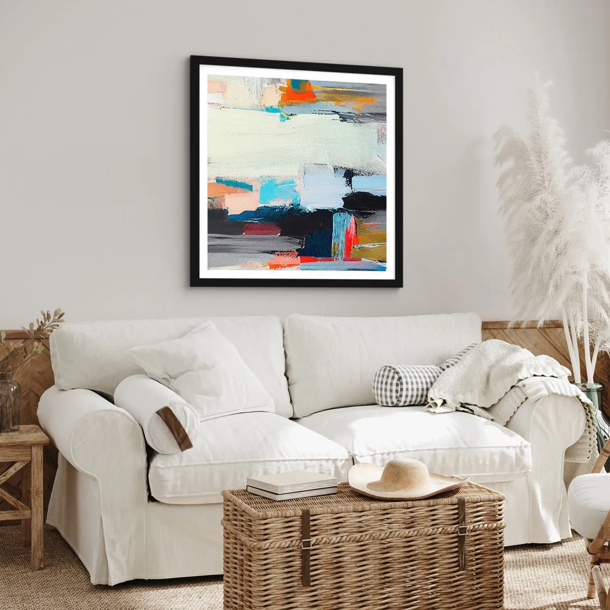 Póster en marco negro - ¿Existe un método único? - 40x40 cm