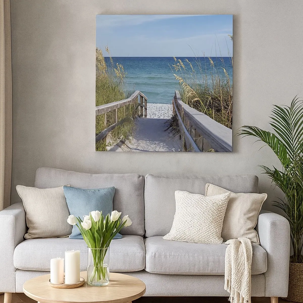 Cuadro sobre lienzo - Impresión de Imagen - En el sol, en el viento - 30x30 cm