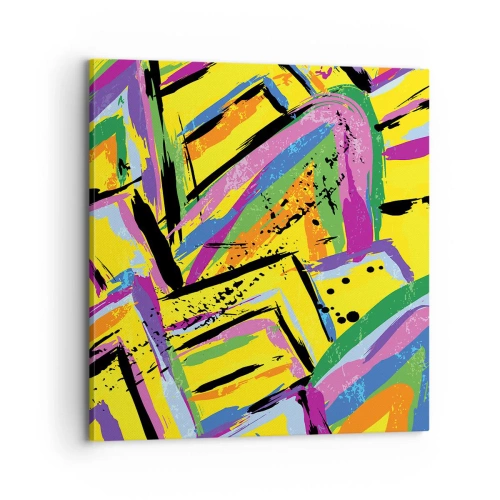 Cuadro sobre lienzo - Impresión de Imagen - Grita de alegría - 70x70 cm