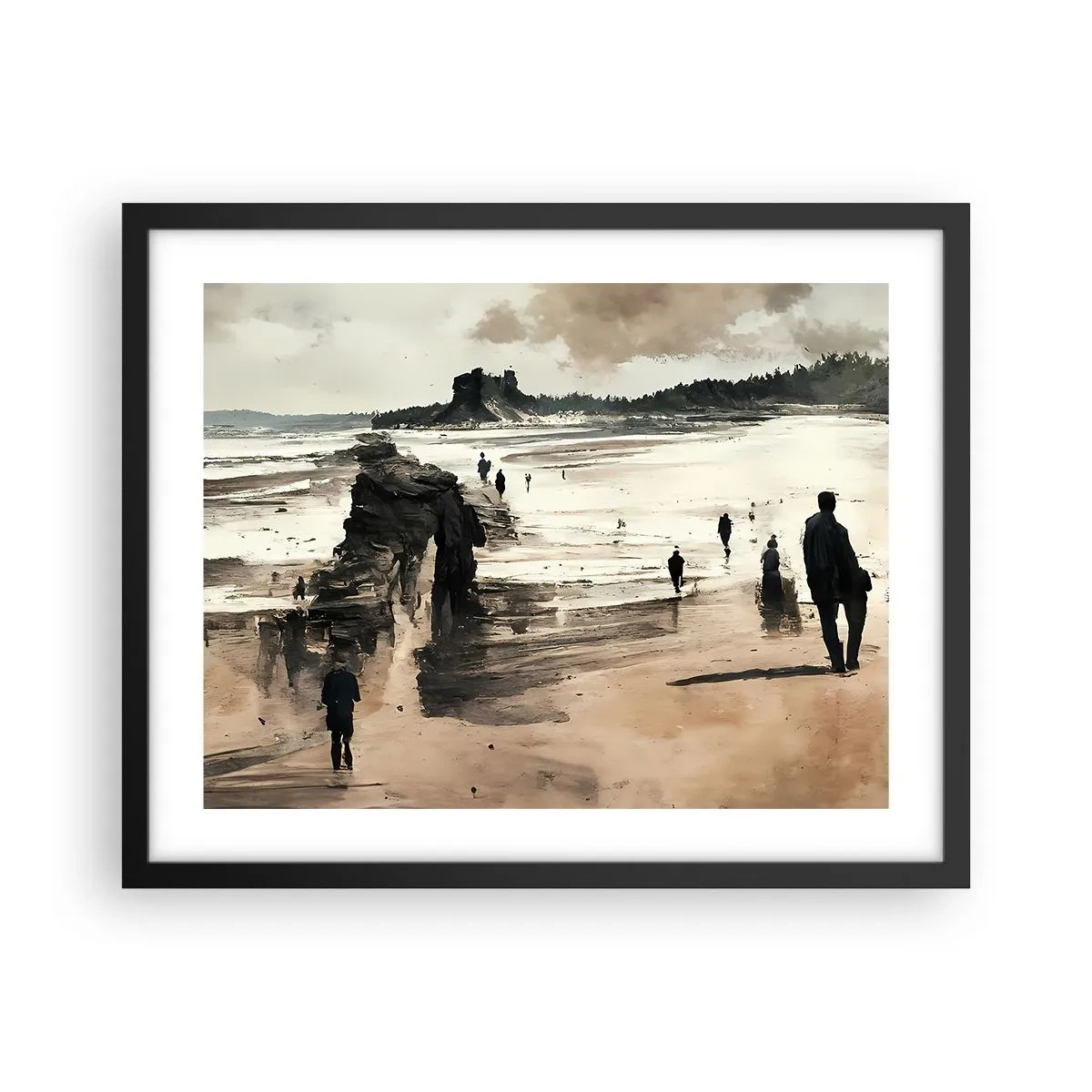 Póster en marco negro - Un sueño evocado - 50x40 cm