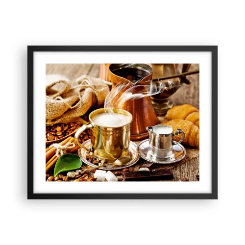 Póster en marco negro - Que tengas un buen día - 50x40 cm