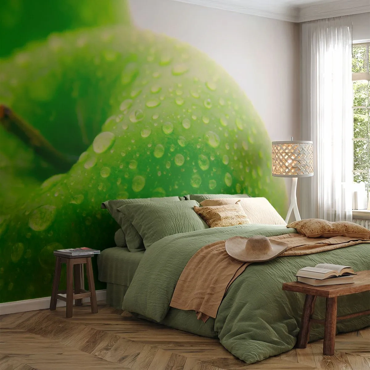 Fotomural Premium Canvas - Frescor verde - Fruta, Manzana, Gastronomía - 250x175 cm