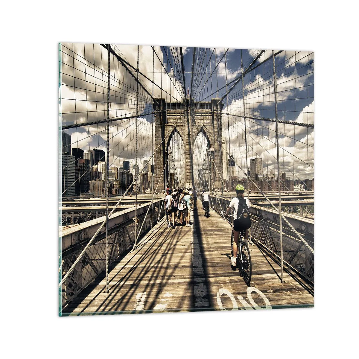 Cuadro sobre vidrio - Impresiones sobre Vidrio - En el corazón de la ciudad - 40x40 cm