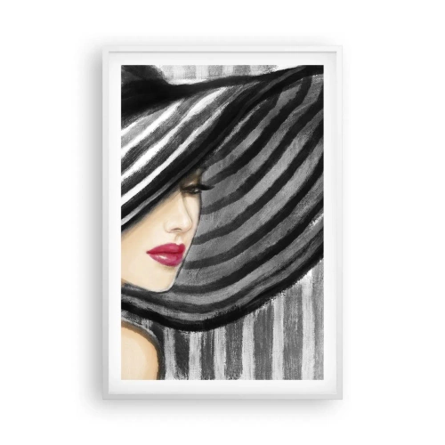 Póster en marco blanco - ¿Dónde puedo encontrarte? - 61x91 cm
