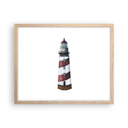 Póster en marco roble claro - Siempre en guardia - 50x40 cm