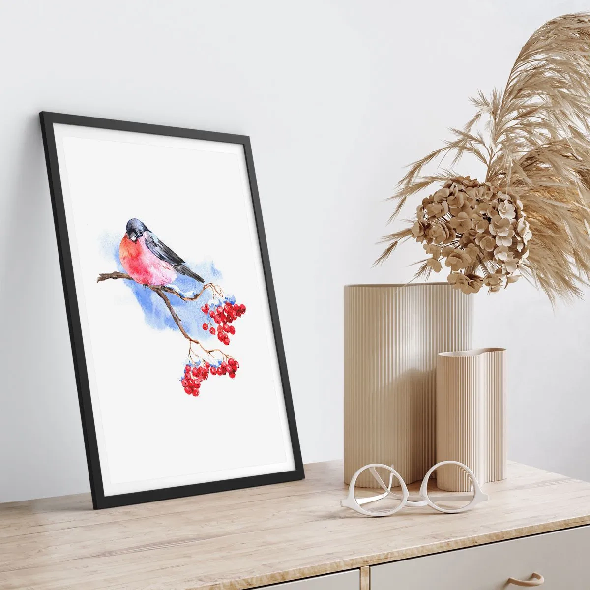 Póster en marco negro - Invierno en color - 30x40 cm